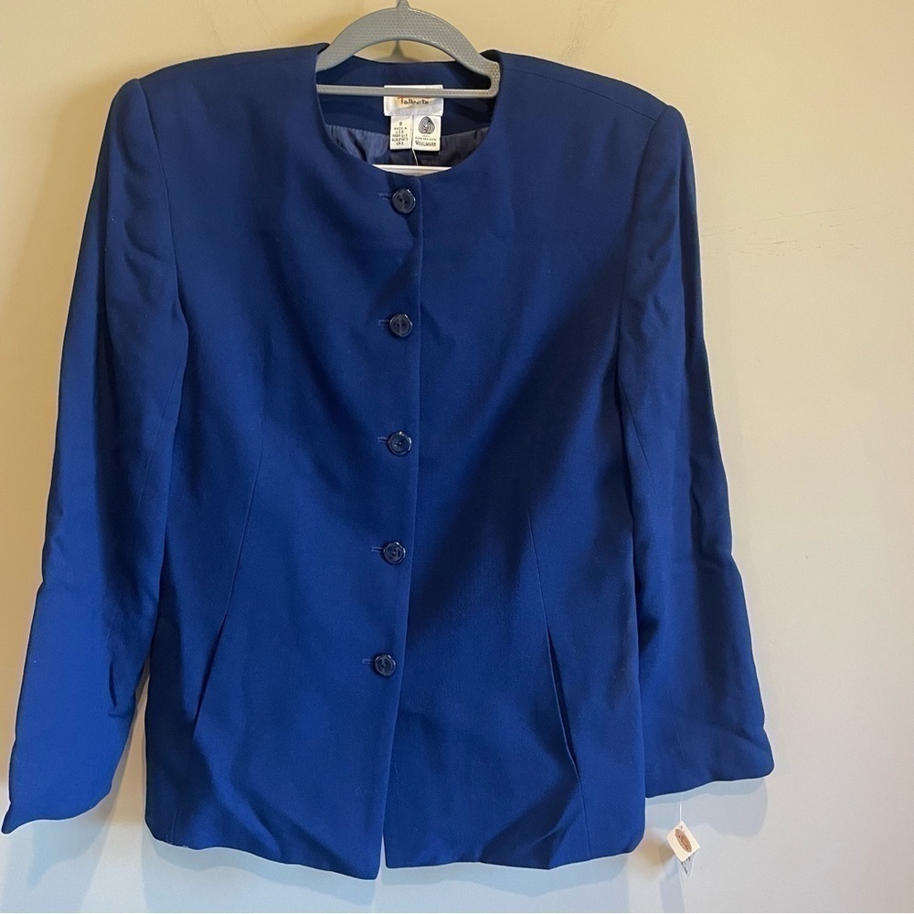 Vtg Talbots  100% Wool Blazer Jacket Sz 8